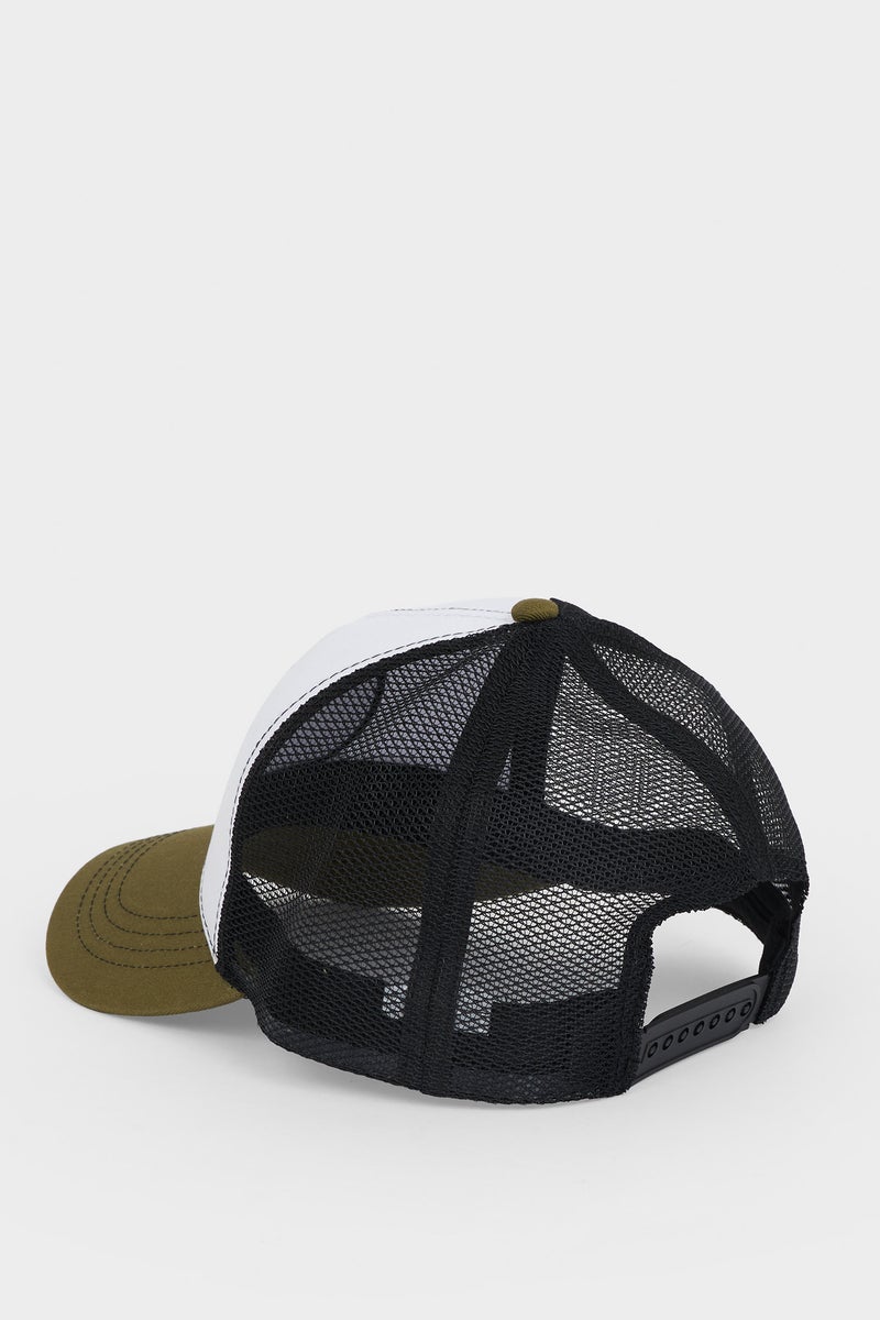 DeFacto Green Man Man Label Printed Woven Baseball Cap Casual - Image 4